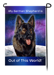 German Shepherd Brown Plush - Out Of This World Garden Flag
