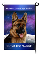 German Shepherd Red Sable - Out Of This World Garden Flag