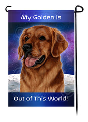 Golden Retriever Red - Out Of This World Garden Flag