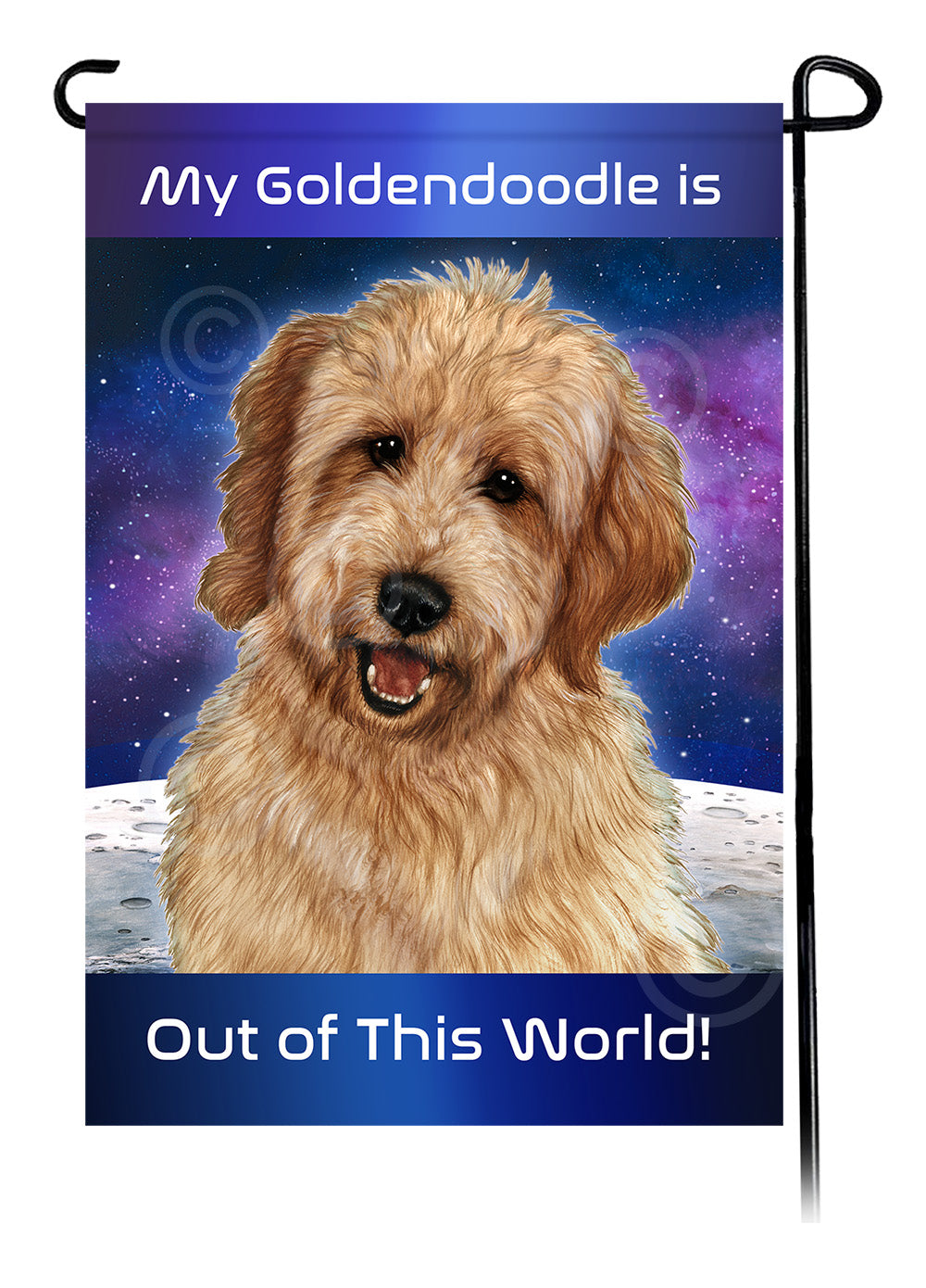 Goldendoodle - Out Of This World Garden Flag