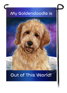 Goldendoodle - Out Of This World Garden Flag