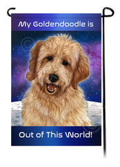 Goldendoodle - Out Of This World Garden Flag