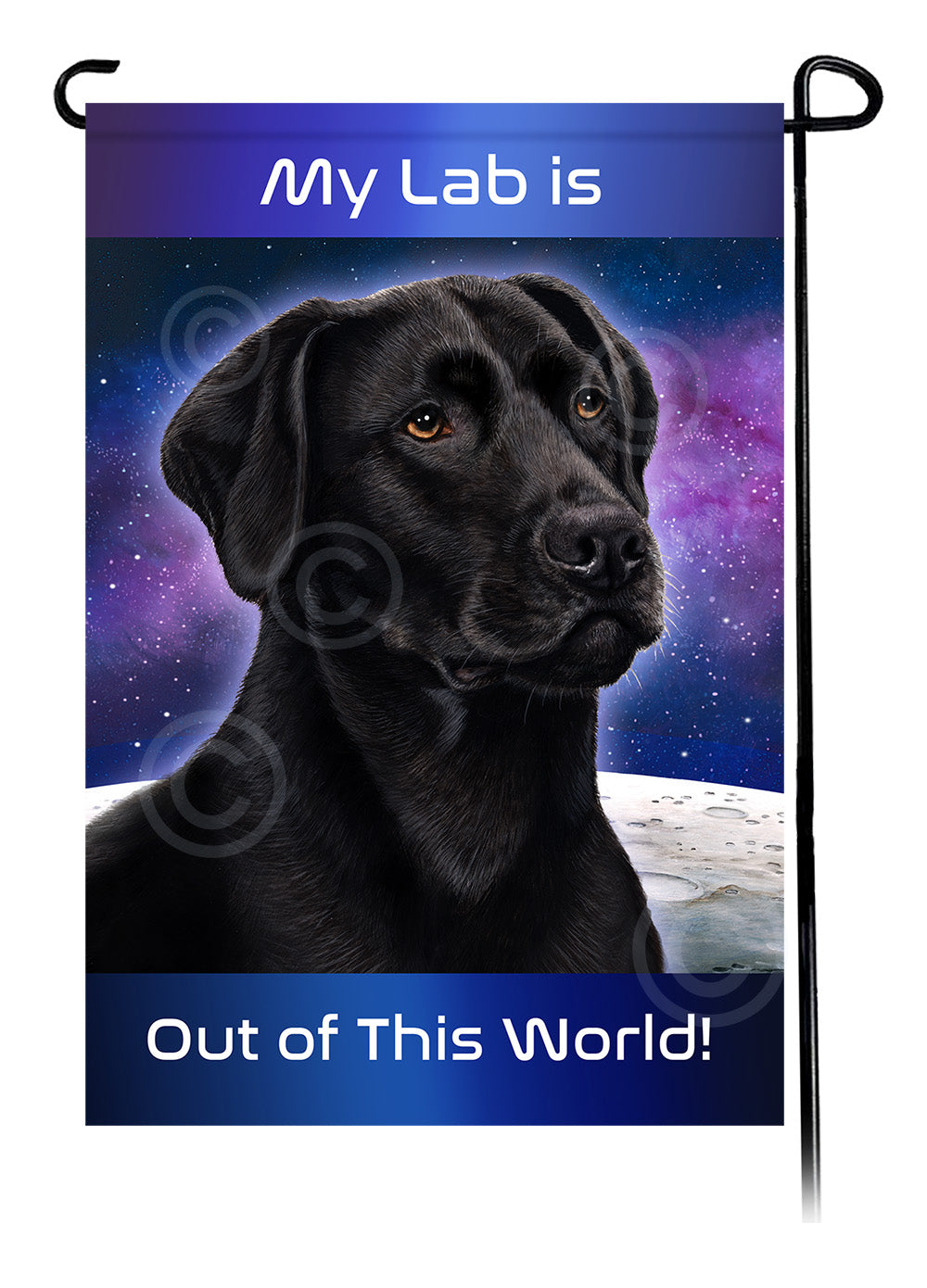 Labrador Retriever American Black - Out Of This World Garden Flag