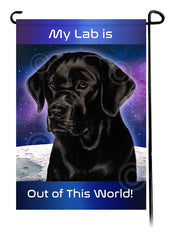 Labrador Retriever English Black - Out Of This World Garden Flag