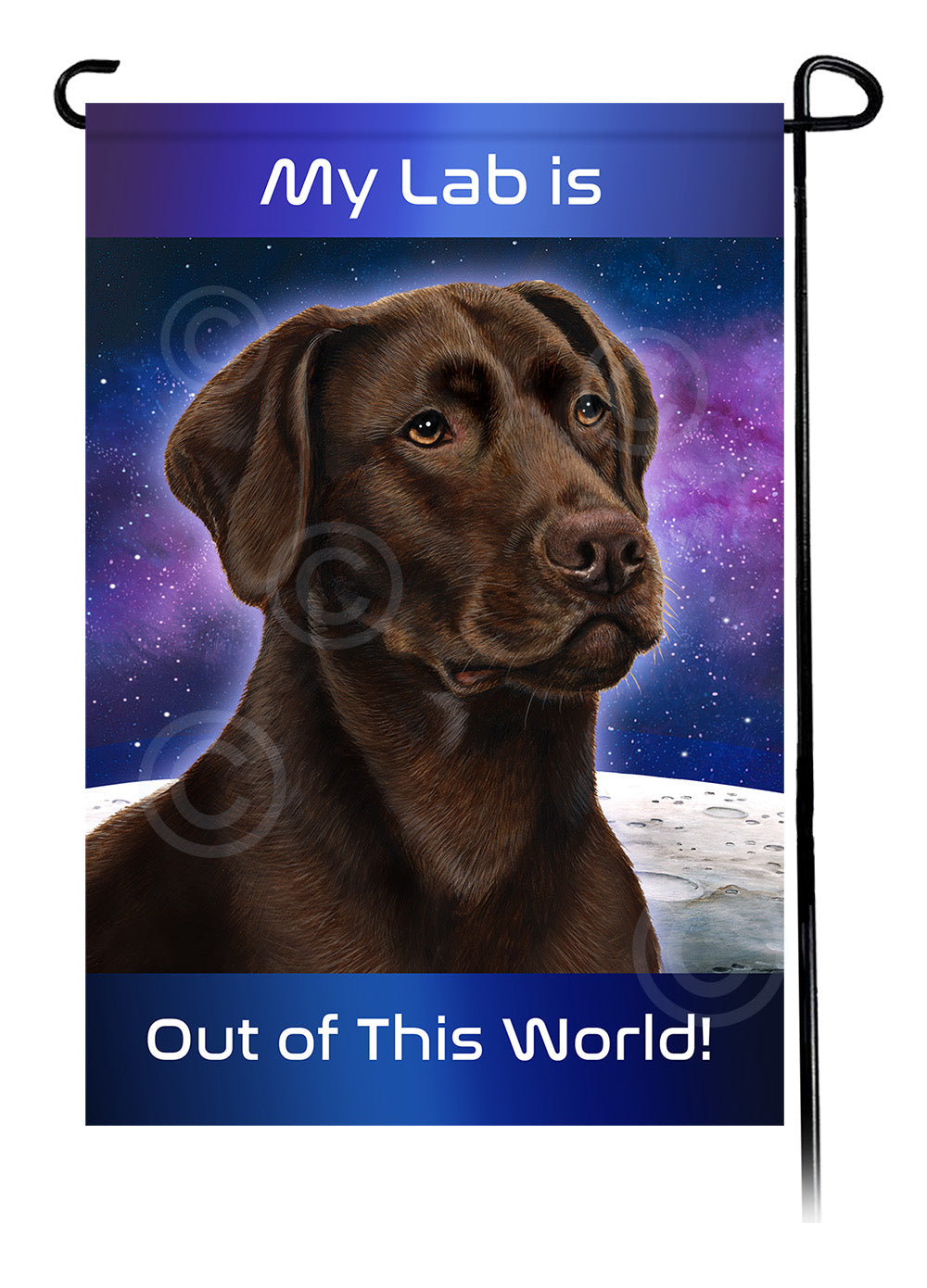 Labrador Retriever American Chocolate - Out Of This World Garden Flag