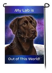 Labrador Retriever American Chocolate - Out Of This World Garden Flag