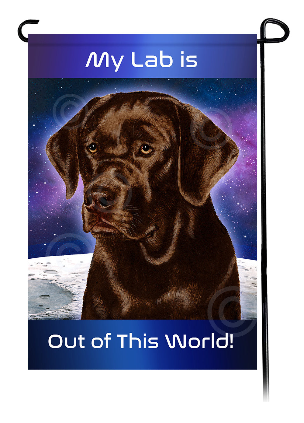 Labrador Retriever English Chocolate - Out Of This World Garden Flag