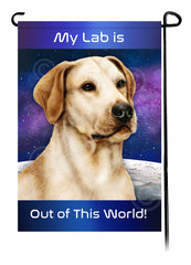 Labrador Retriever American Yellow - Out Of This World Garden Flag