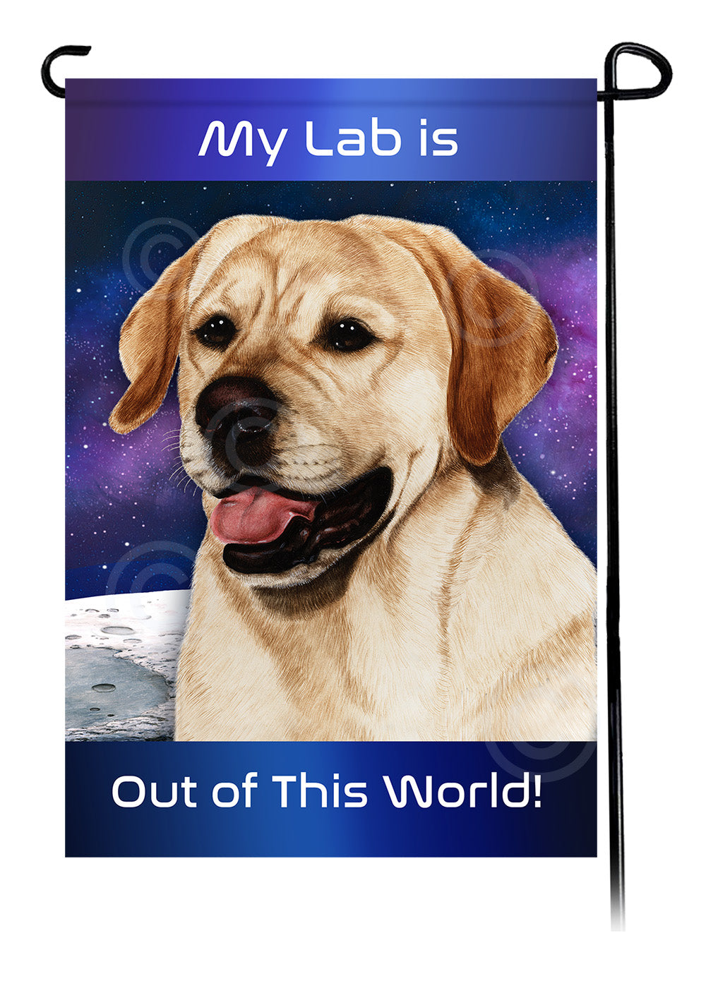 Labrador Retriever English Yellow - Out Of This World Garden Flag