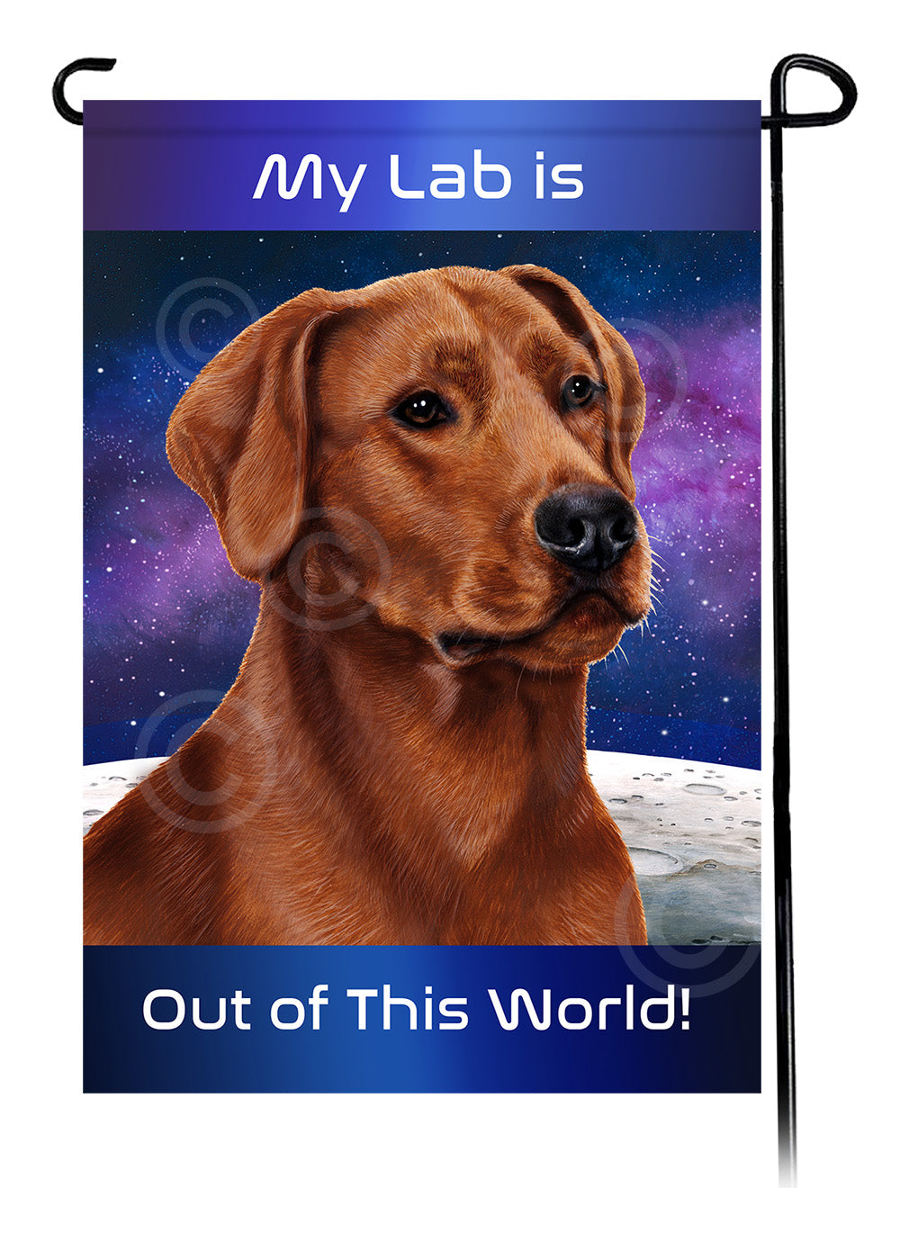 Labrador Retriever American Red - Out Of This World Garden Flag