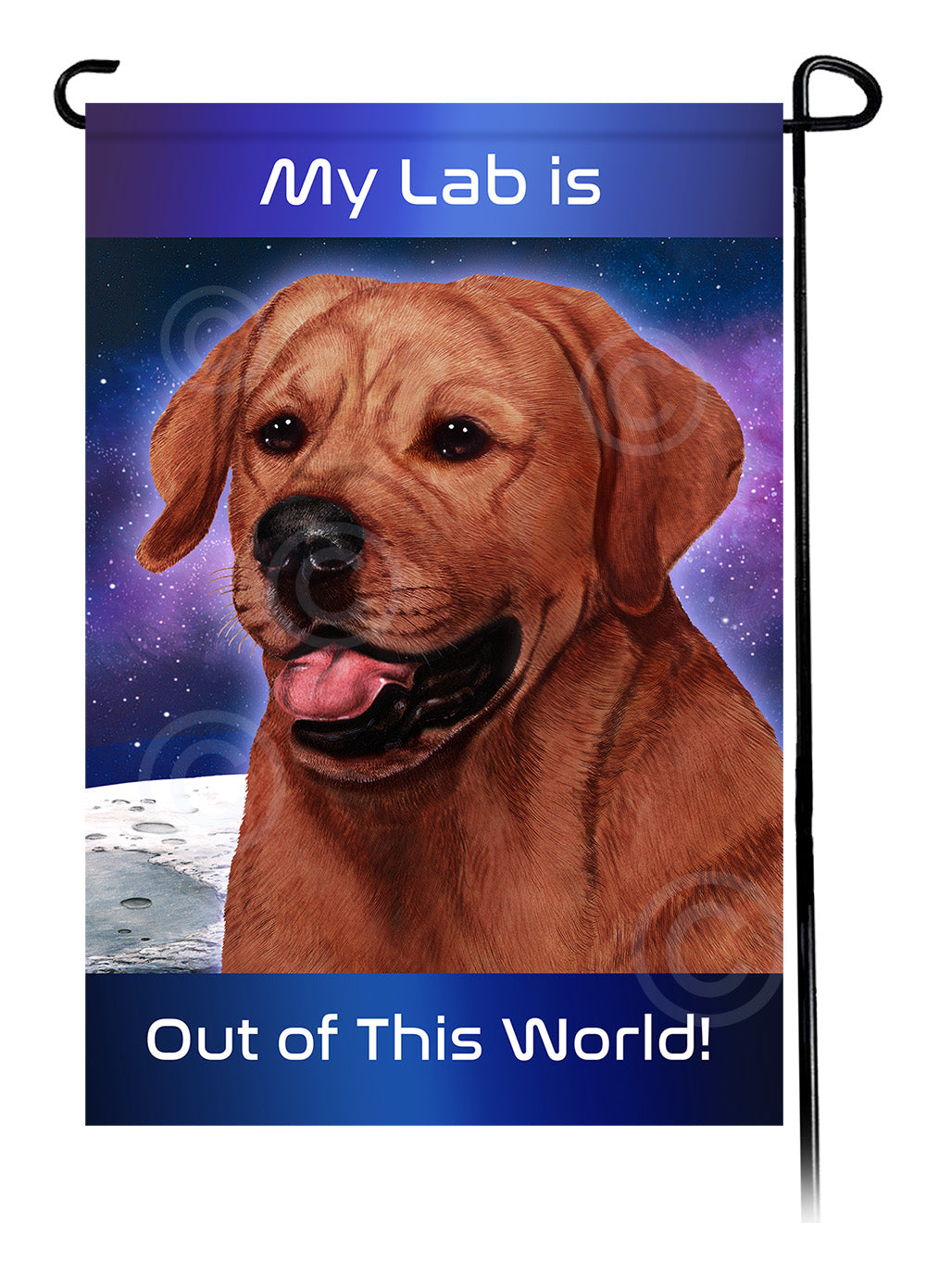 Labrador Retriever English Red - Out Of This World Garden Flag