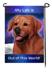 Labrador Retriever English Red - Out Of This World Garden Flag