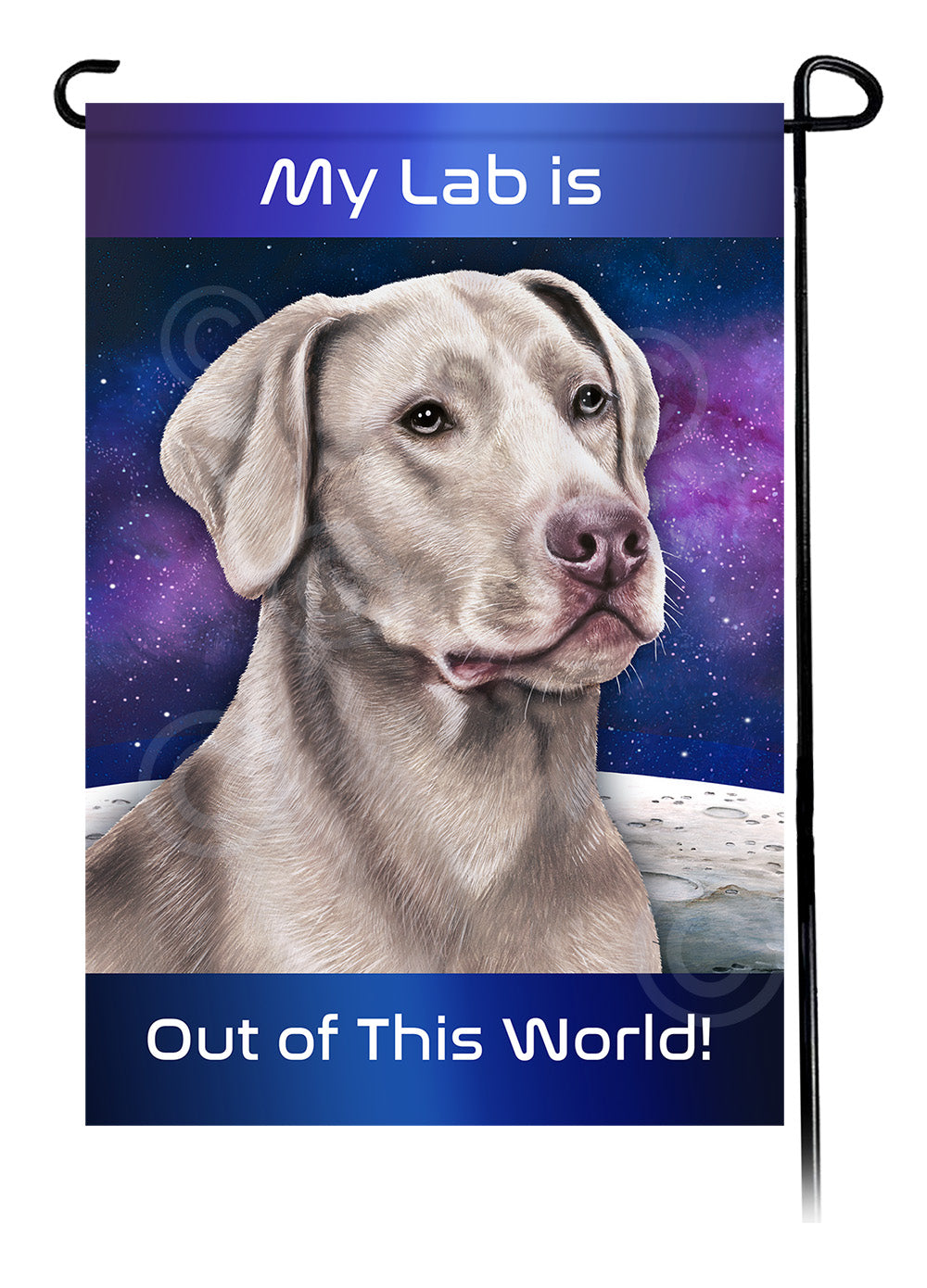 Labrador Retriever American Silver - Out Of This World Garden Flag