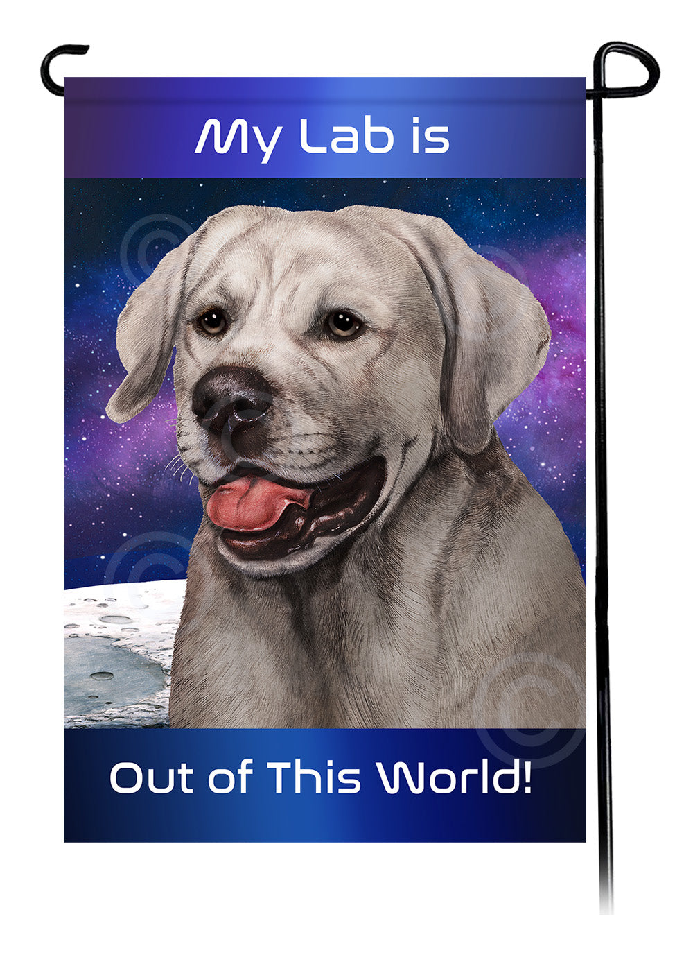 Labrador Retriever English Silver - Out Of This World Garden Flag