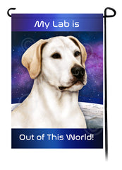 Labrador Retriever American White - Out Of This World Garden Flag