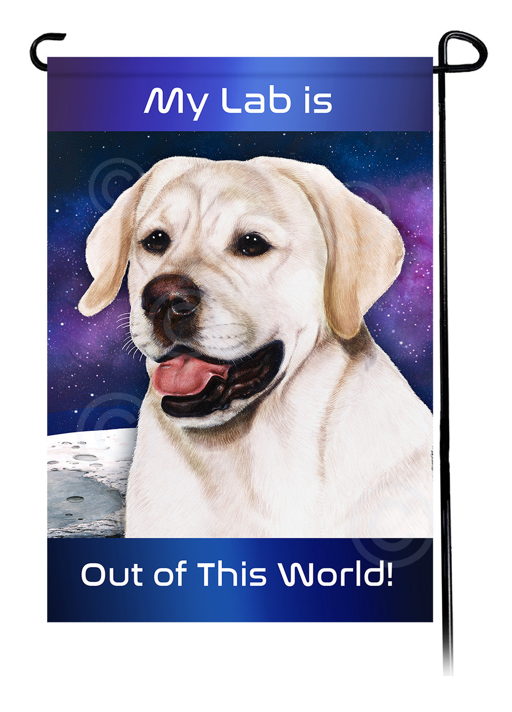 Labrador Retriever English White - Out Of This World Garden Flag