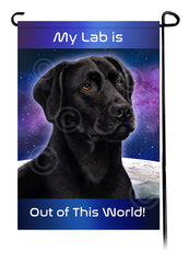 Labrador Retriever American Black - Out Of This World Garden Flag