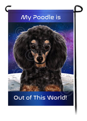 Poodle Black and Tan - Out Of This World Garden Flag