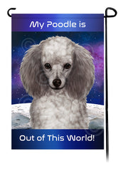Poodle Silver - Out Of This World Garden Flag