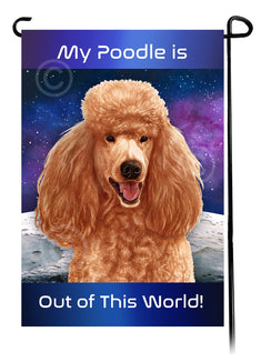 Poodle Standard Apricot - Out Of This World Garden Flag