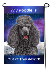 Poodle Standard Silver - Out Of This World Garden Flag