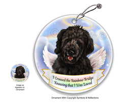 Goldendoodle Black Rainbow Bridge Memorial Ornament