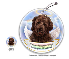 Goldendoodle Chocolate Rainbow Bridge Memorial Ornament