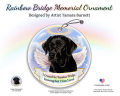 Labrador Black (English) Rainbow Bridge Memorial Ornament