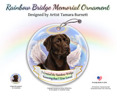 Labrador Chocolate (American) Rainbow Bridge Memorial Ornament