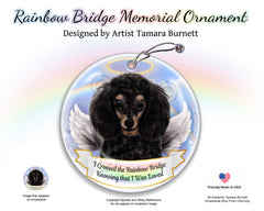 Poodle Black and Tan Rainbow Bridge Memorial Ornament