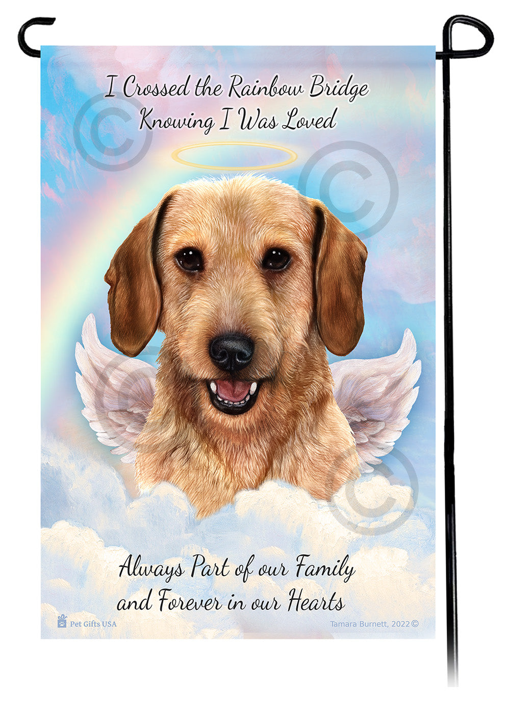 Dachshund WH Wheaten Memorial Flag