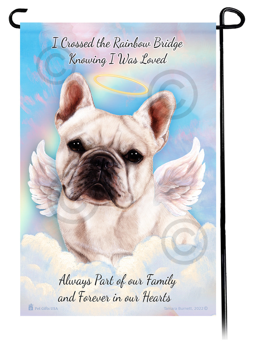 French Bulldog White Memorial Flag