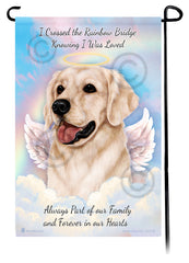 Golden Retriever White Memorial Flag