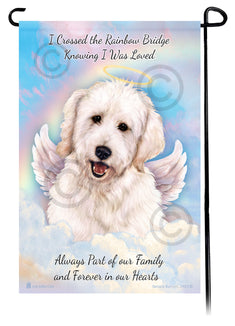 Goldendoodle White Memorial Flag