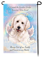Goldendoodle White Memorial Flag