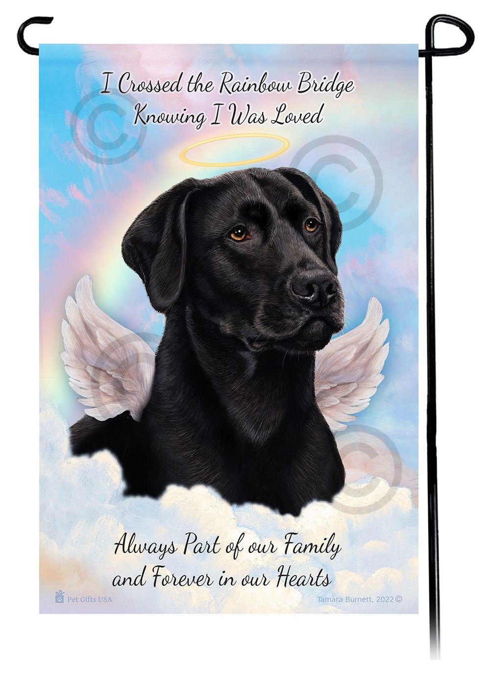 Labrador Black American Memorial Flag