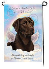 Labrador Chocolate American Memorial Flag