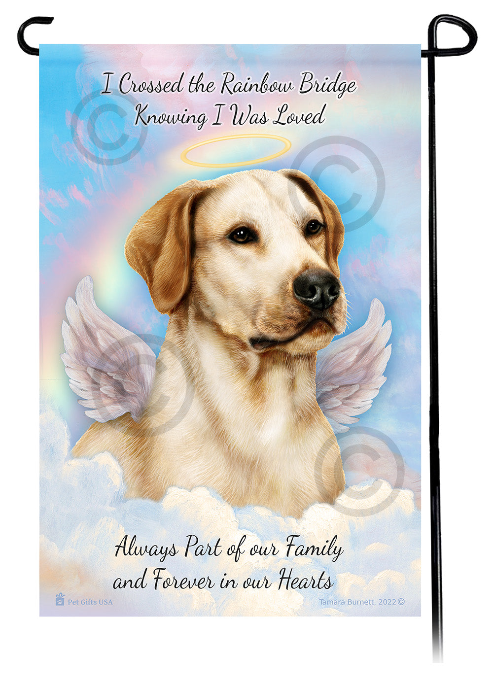 Labrador Yellow American Memorial Flag