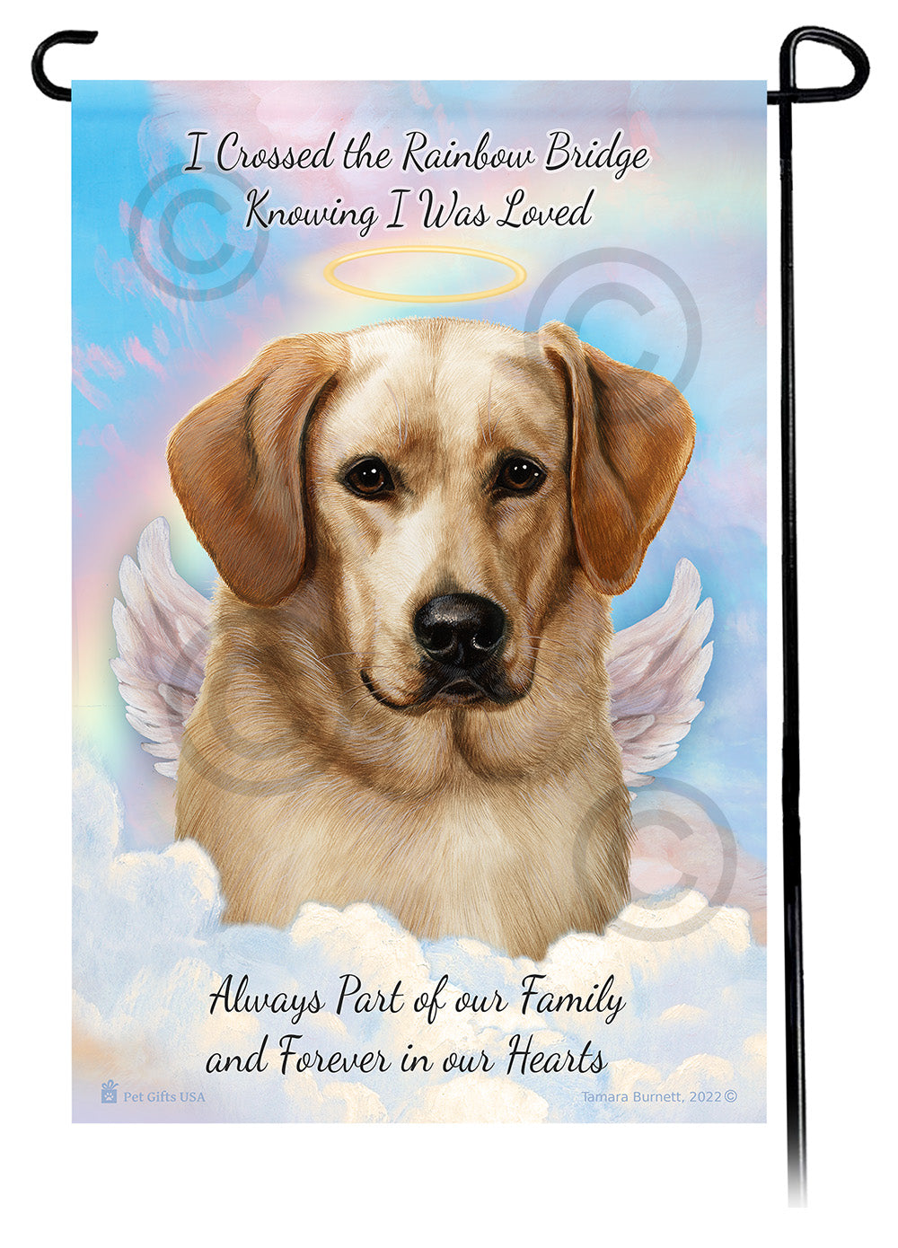 Labrador Yellow Front Face Memorial Flag