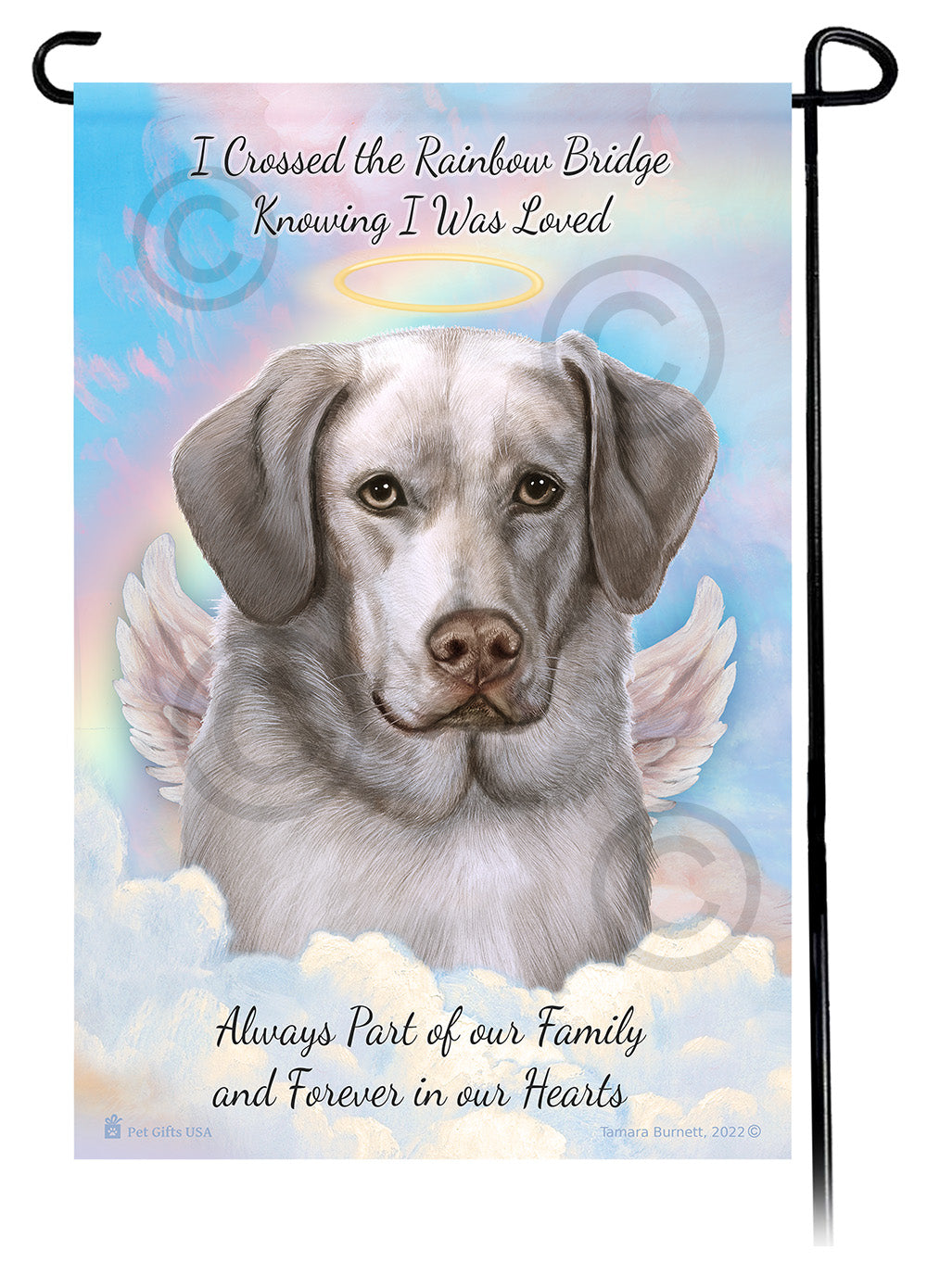 Labrador Silver Front Face Memorial Flag