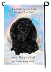 Poodle Black Memorial Flag