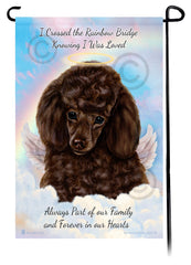 Poodle Chocolate Memorial Flag