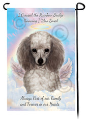 Poodle Silver Memorial Flag