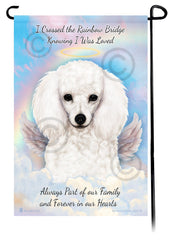 Poodle White Memorial Flag