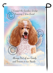 Poodle Standard Apricot and White Memorial Flag