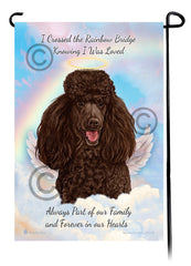 Poodle Standard Chocolate Memorial Flag