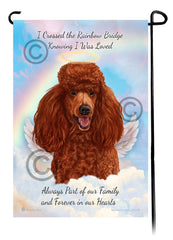 Poodle Standard Red Memorial Flag