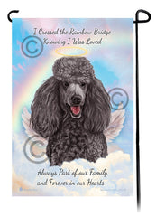 Poodle Standard Silver Memorial Flag
