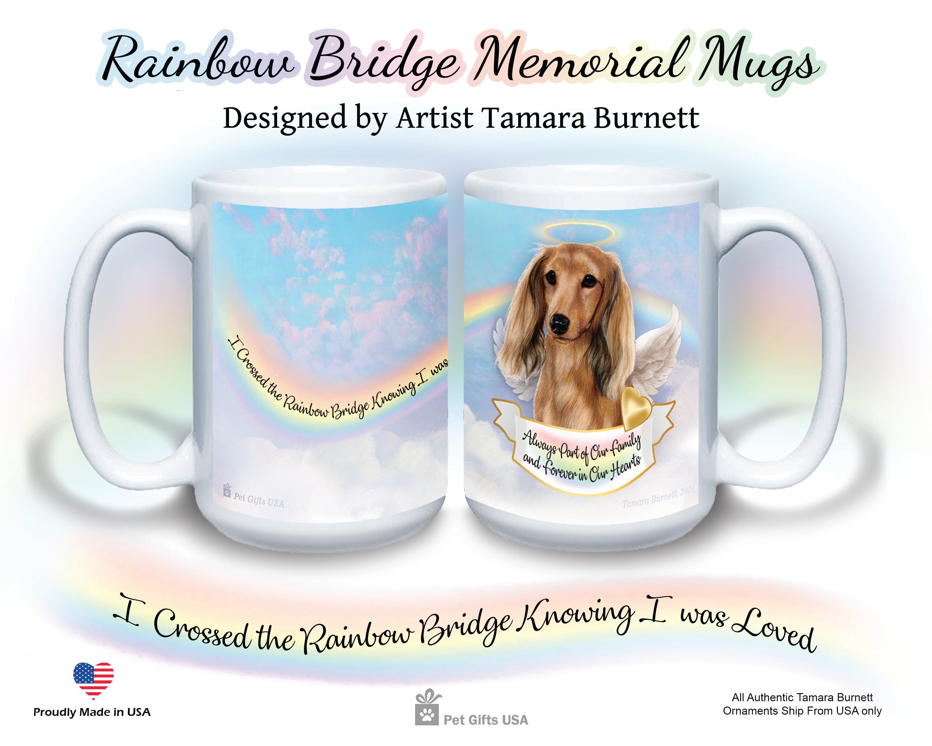 Dachshund Longhaired English Cream - Memorial Mug