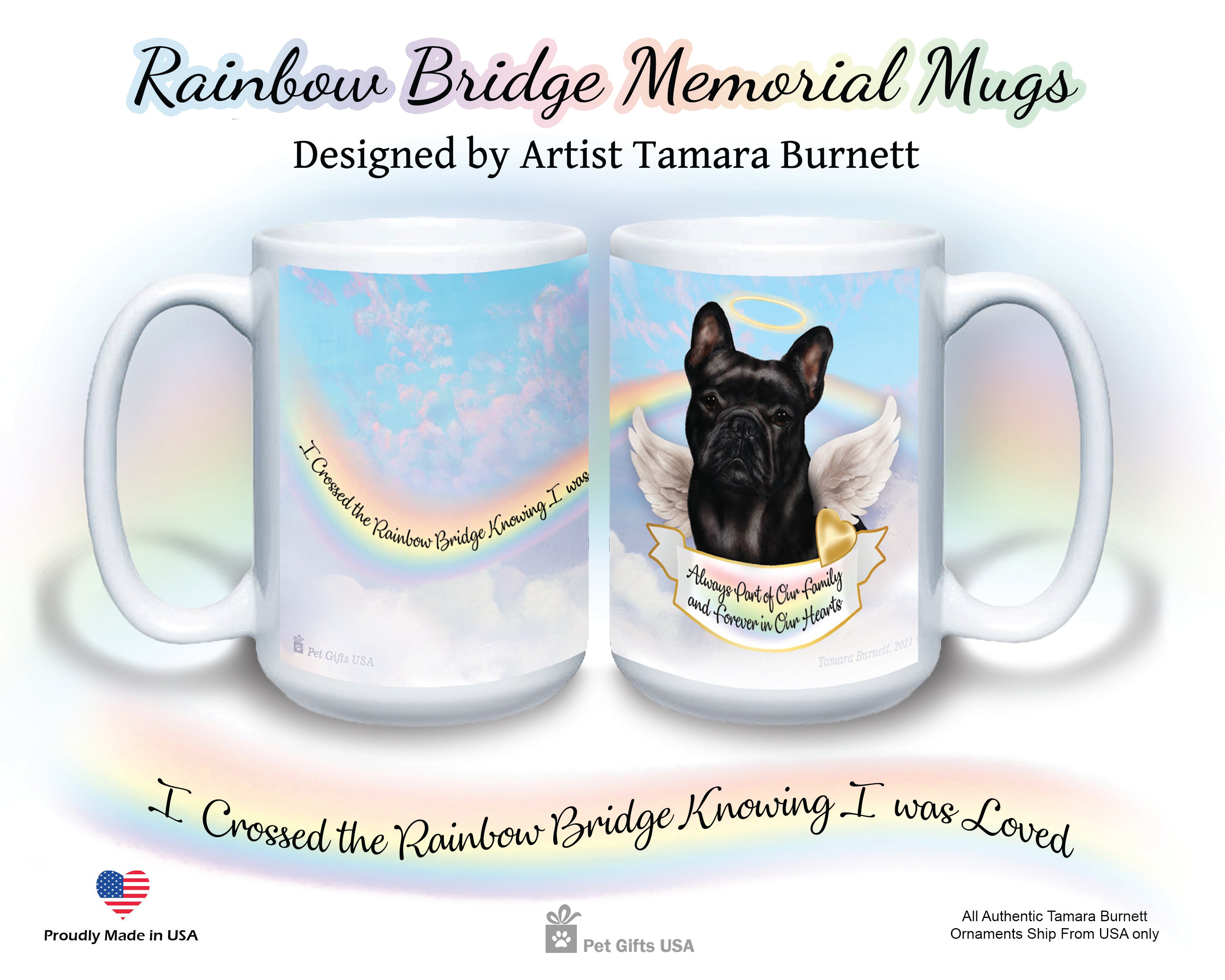French Bulldog White - Memorial Mug